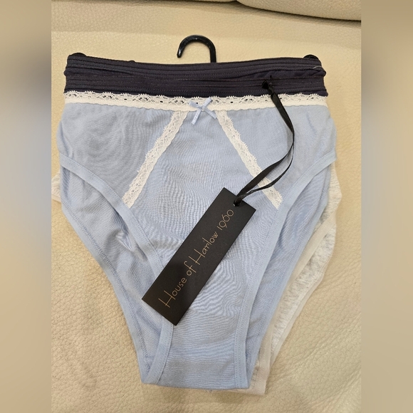 House of Harlow 1960 Set Of 4 Cotton Panties Underware Grey Navy Blue Size XL - Picture 2 of 4